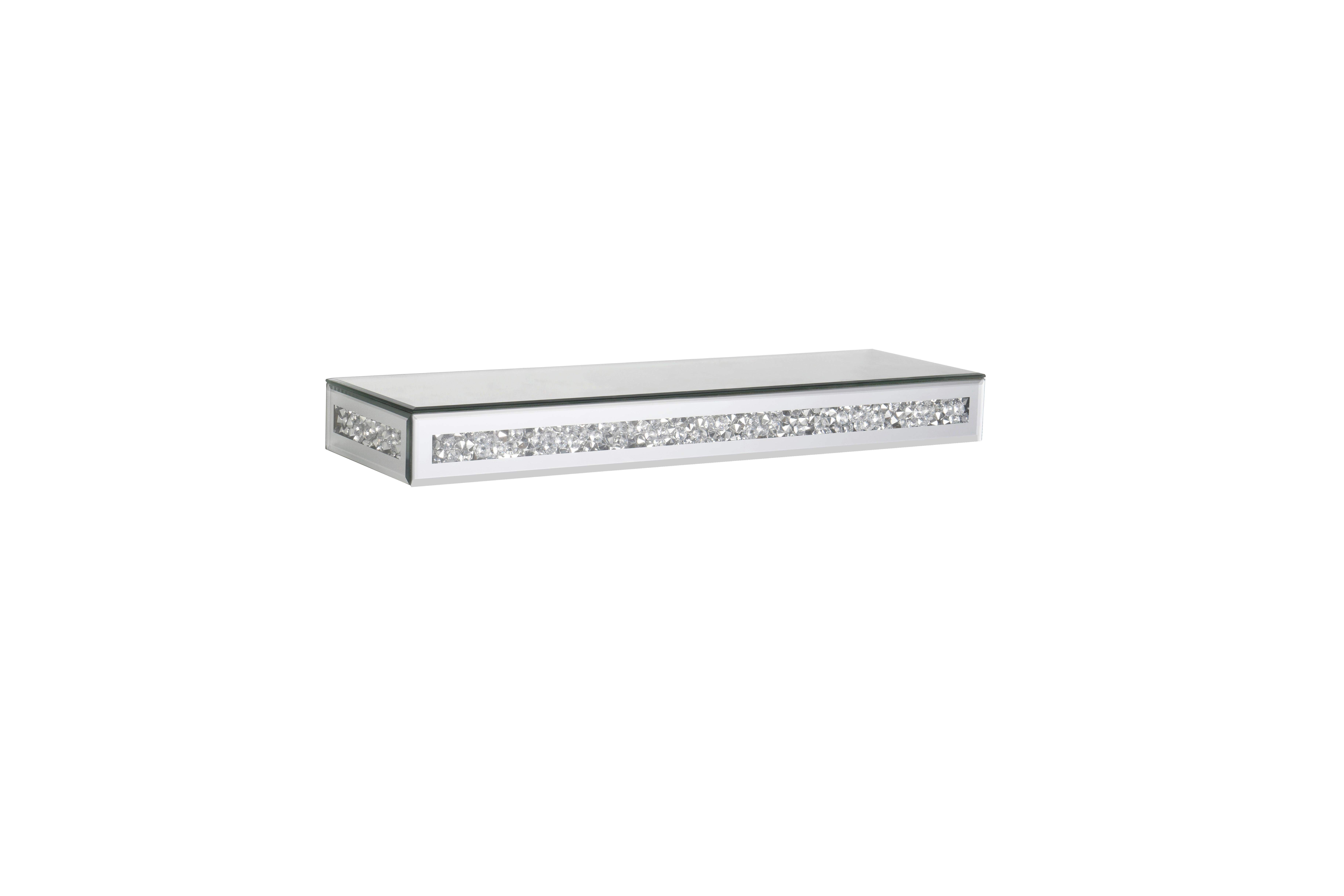 Wandboard Zoe Silberfarben - Silberfarben, LIFESTYLE, Glas/Kunststoff (50/5,5/15cm) - Mömax
