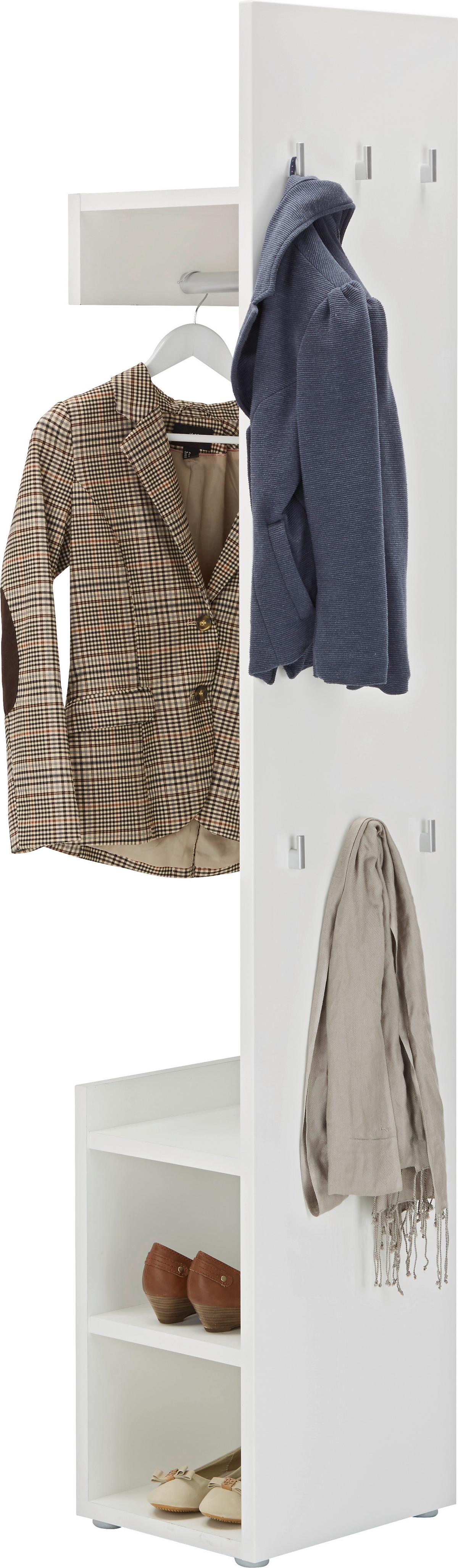 Cuier Sam - alb, Modern, material pe bază de lemn (40/197/32cm) - Modern Living