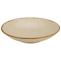 Mélytányér Canvas - krémszínű/fehér, kerámia (22/22/5cm) - Premium Living