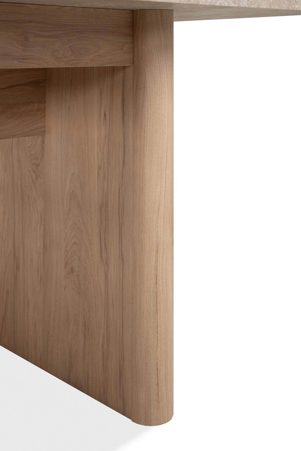 STÓŁ DO JADALNI SAI 80A AUSZUGSTISCH - kolor piaskowy/brązowy, Modern, materiał drewnopochodny (160-200/90/75cm) - Livetastic