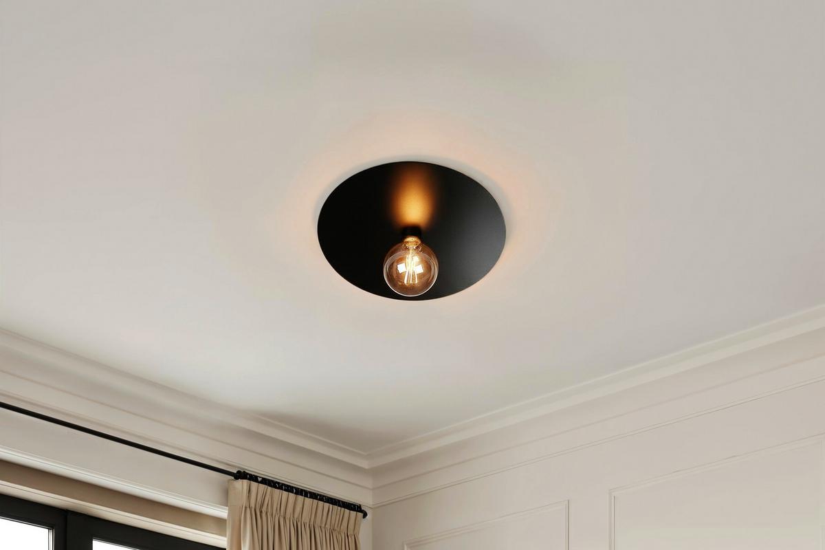 LAMPA SUFITOWA 18980299 CHIO - czarny, Basics, metal (34/6,5cm) - BOPP