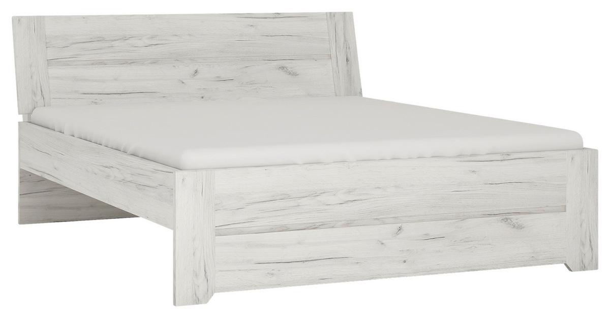 Krevet Angel - boje hrasta/crna, Moderno, drvni materijal/plastika (140/200cm)