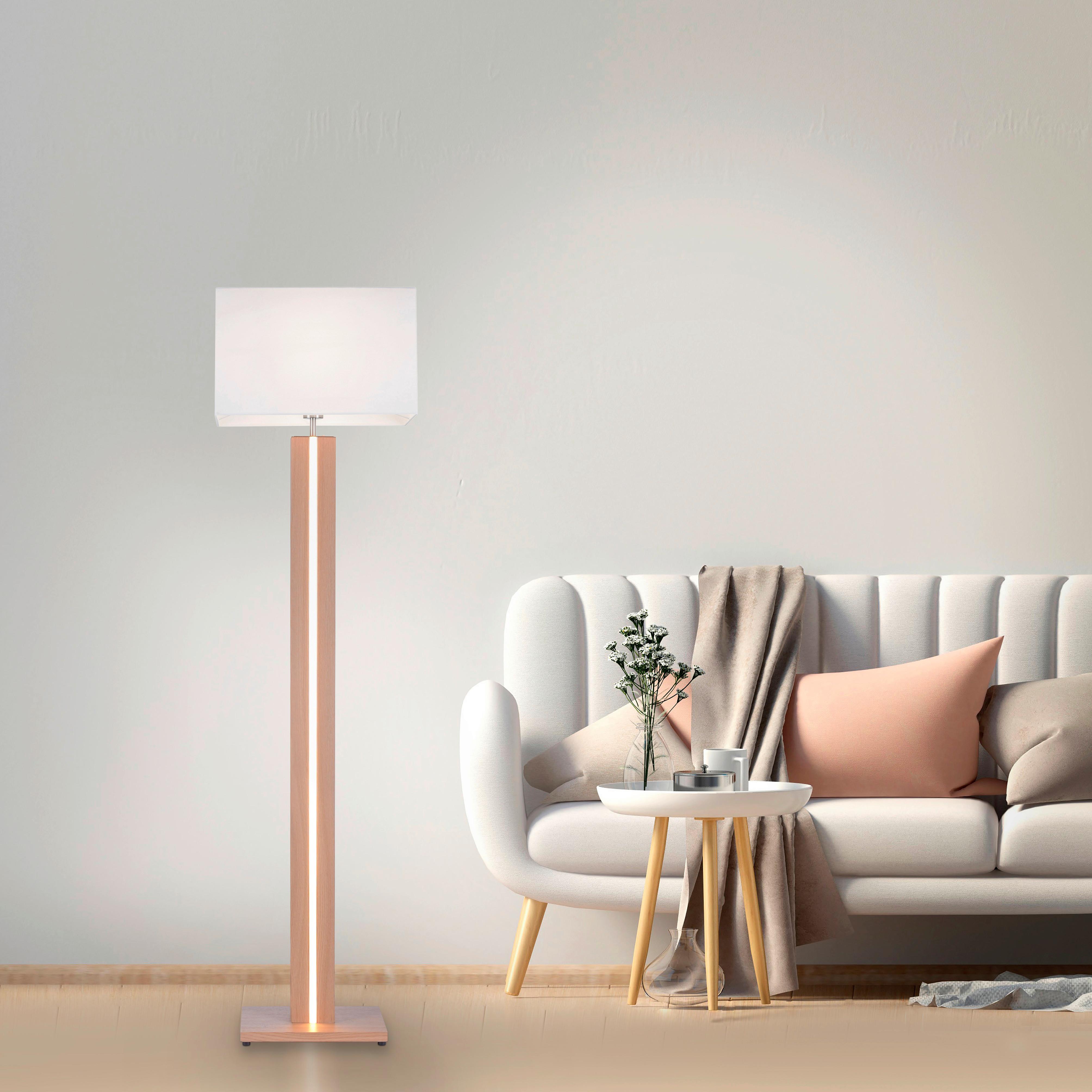 LED-Stehleuchte Amanda in Alufarben max. 15 Watt - Alufarben, MODERN, Holz/Kunststoff (40/27/150cm)