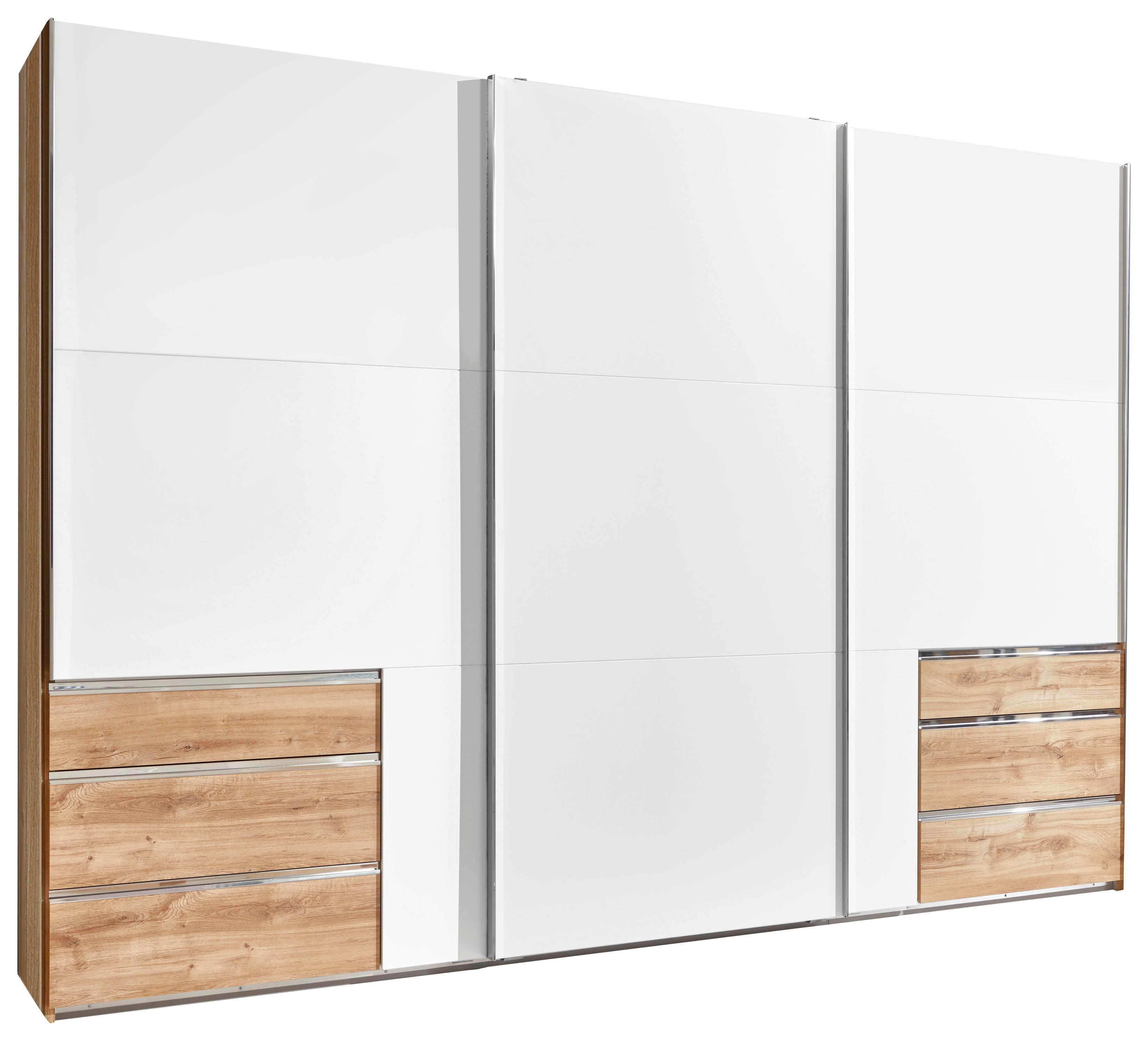 Ormar S Kliznim Vratima Level 36a - bijela/boje hrasta, Moderno, drvni materijal/metal (300/216/65cm) - Modern Living