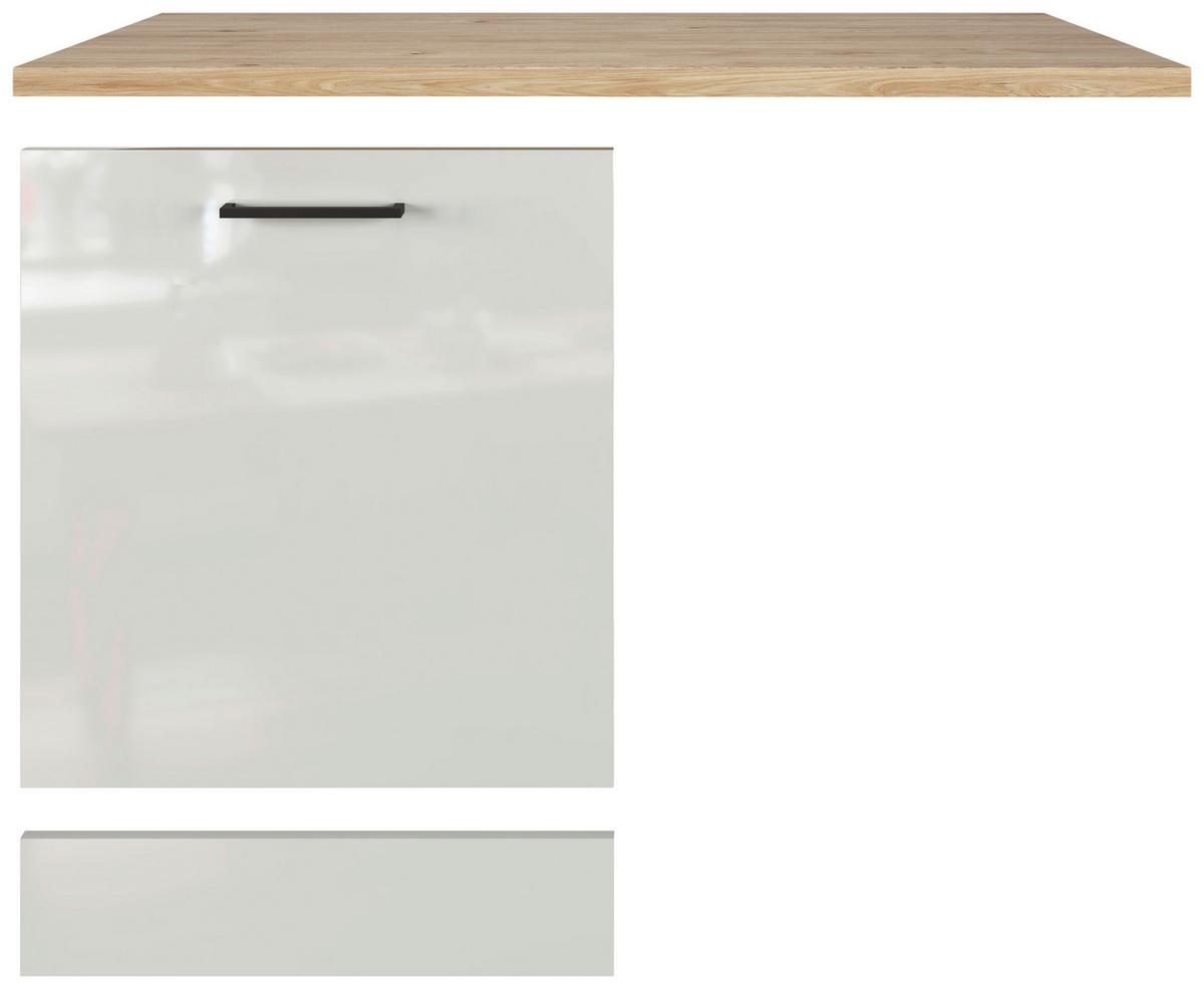 Kuhinjska Spodnja Omarica Levi, Svetlo Siva, Š. 60 Cm - črna/siva, Moderno, kovina/leseni material (110/60cm) - FlexWell