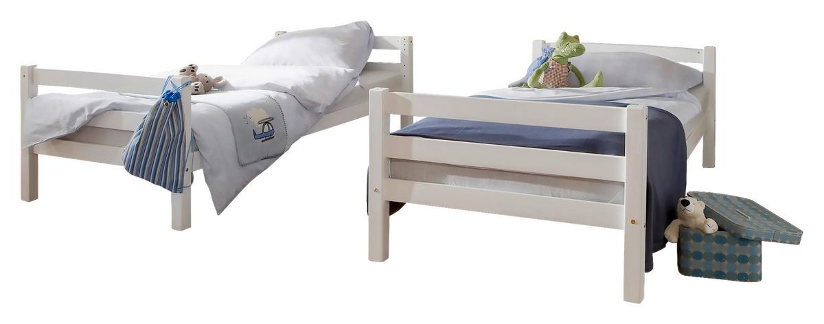 Etagenbett Lupo R aus Buche weiß ca. 208x102 cm - Weiß, Basics, Holz (90/200cm) - MID.YOU