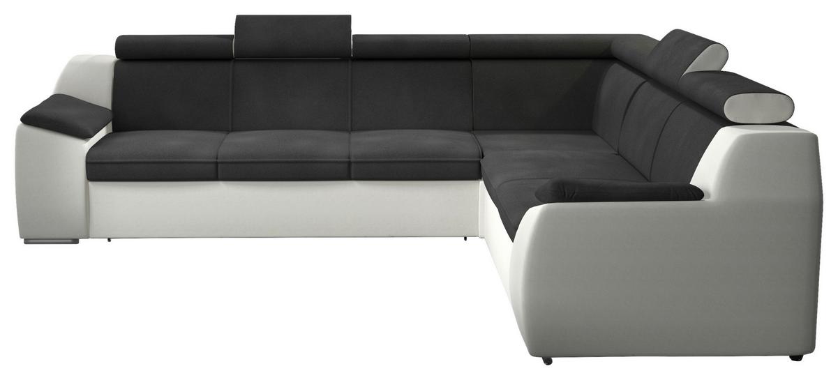 Sedežna Garnitura Morgan, Z Ležiščem In S Predalom - barve nerjavečega jekla/temno siva, Moderno, kovina (310/245cm) - Mömax