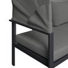 LOUNGEGRUPP BIGI - beige/grå, Basics, metall/glas - Mömax