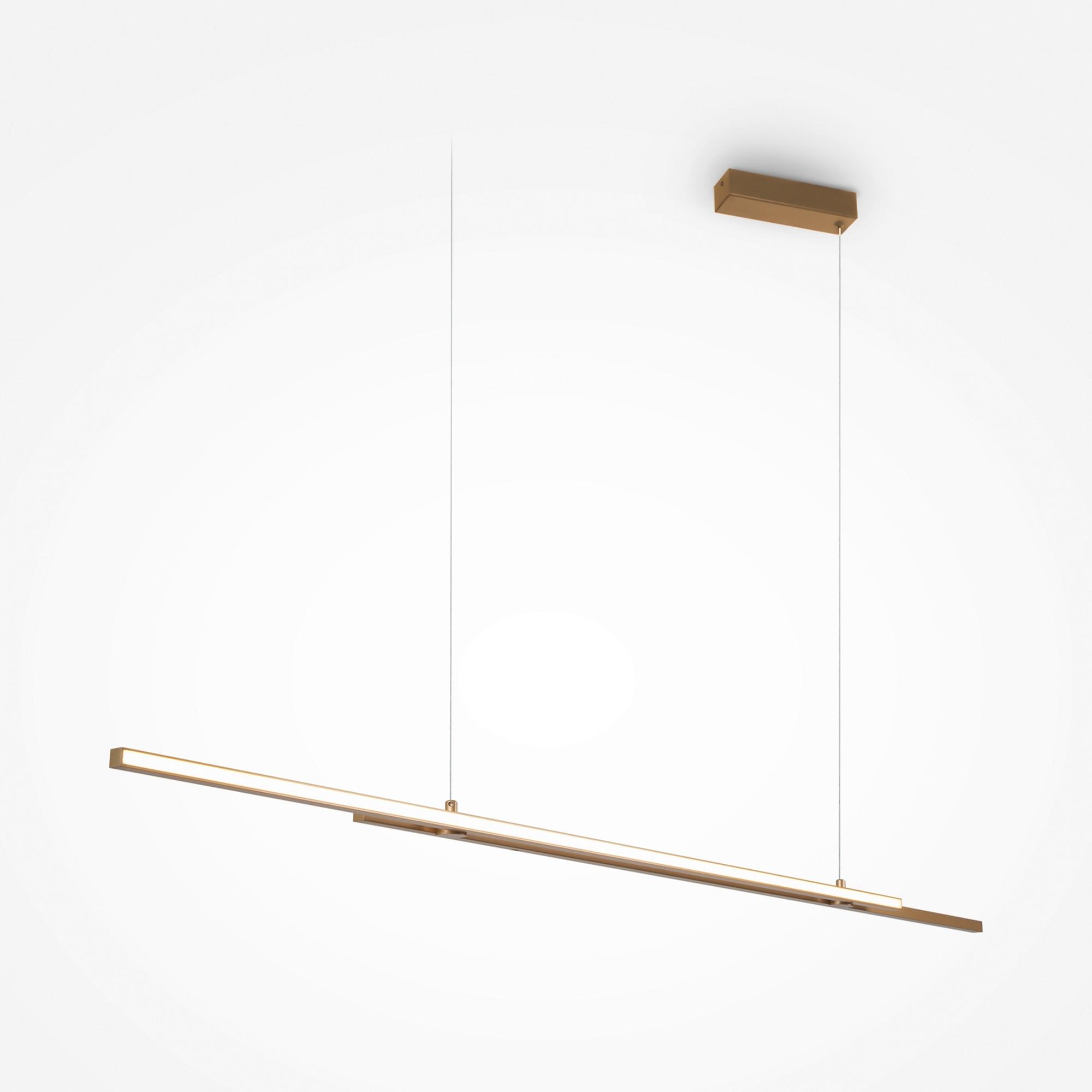 PENDELLEUCHTE HALO - Messingfarben, Trend, Metall (150/6/1,5cm) - MAYTONI