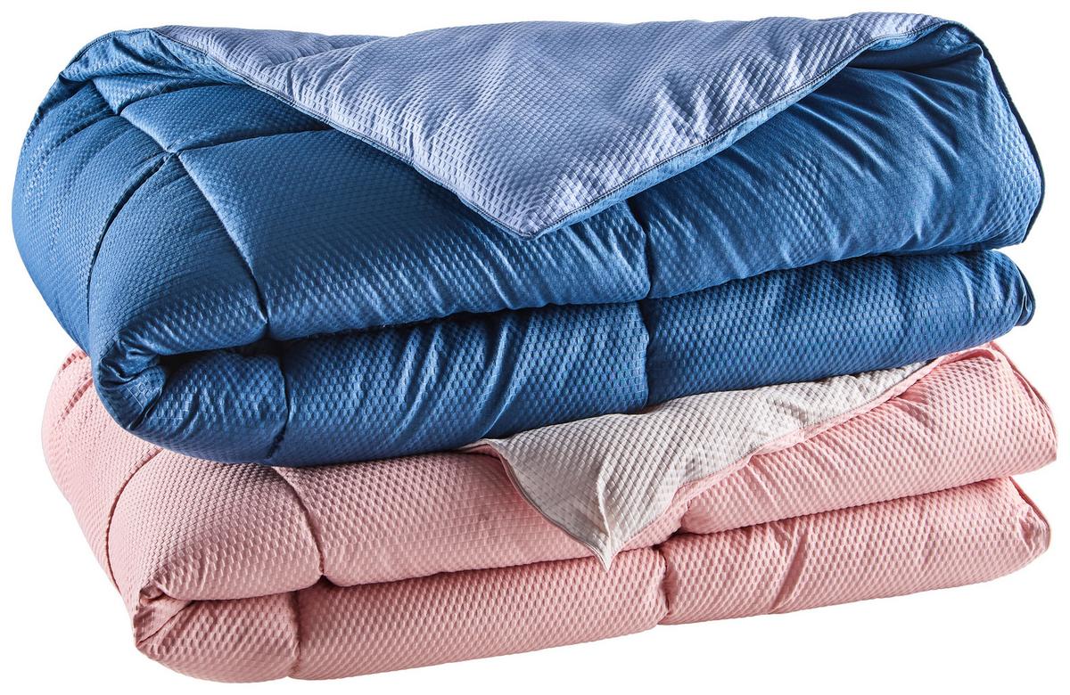 KOŁDRA CAŁOROCZNA BET HE - jaskrawy róż/kremowy, Basics, tkanina (135/200cm) - Sleeptex