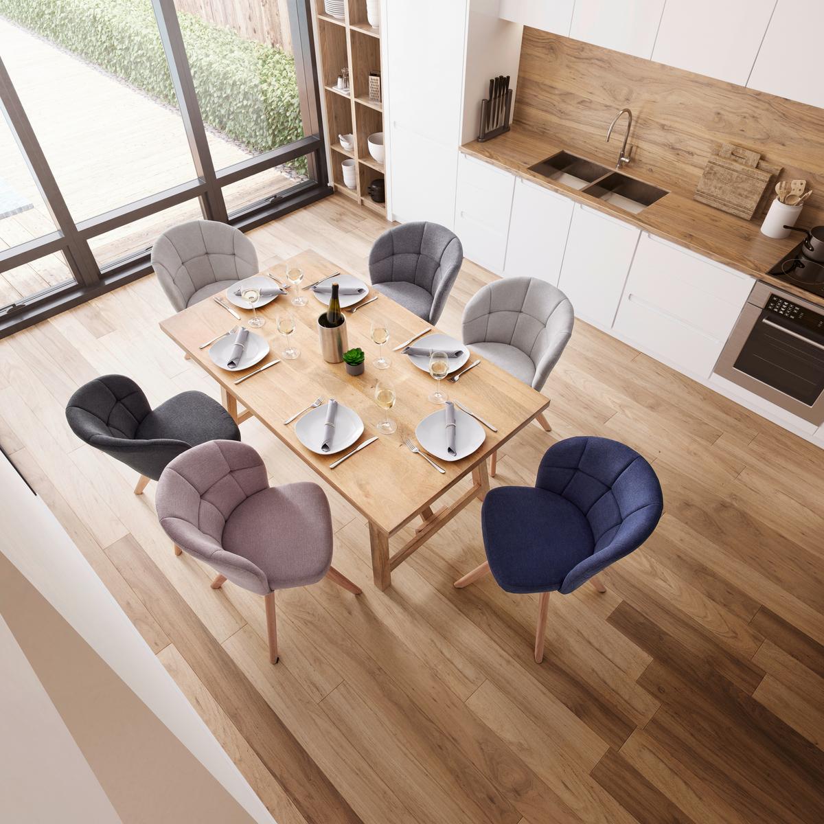 KRZESŁO MAXY - niebieski, Modern, metal/drewno (56/79,5/59,5cm) - Bessagi Home