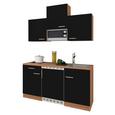 Küchenblock ECONOMY 150 - Eichefarben/Schwarz, KONVENTIONELL, Holzwerkstoff (150/200/60cm) - Livetastic Küchenblock ECONOMY 150 - Eichefarben/Schwarz, KONVENTIONELL, Holzwerkstoff (150/200/60cm) - Livetastic