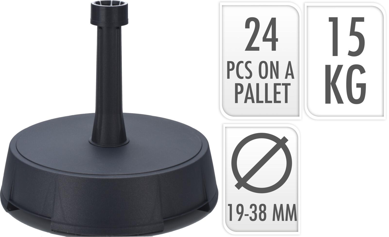 Napernyőtalp Umbra - fekete, műanyag (40/7cm)