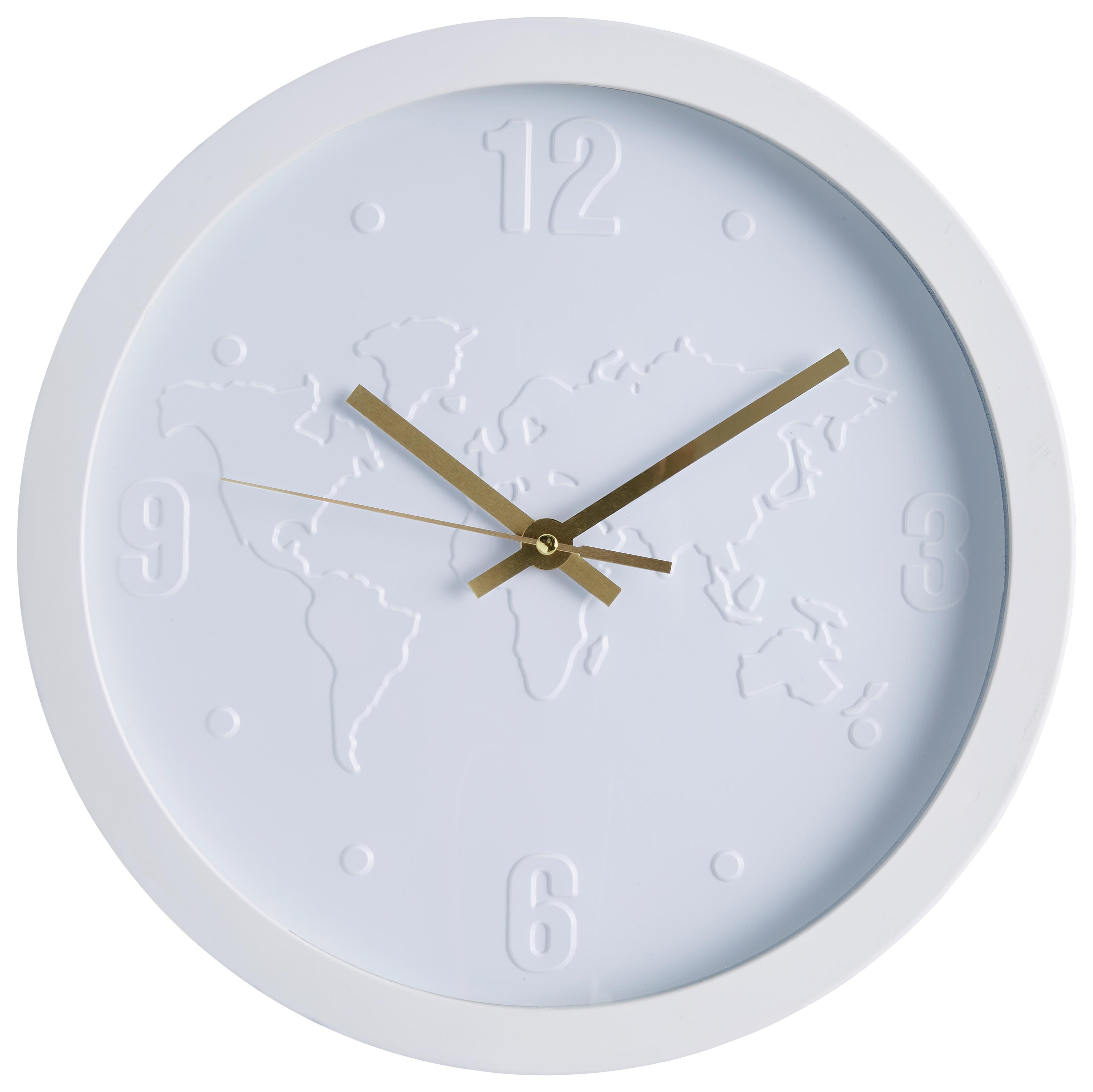 Wanduhr Alice Weiß - Weiß, Basics, Glas/Kunststoff (30/4cm)