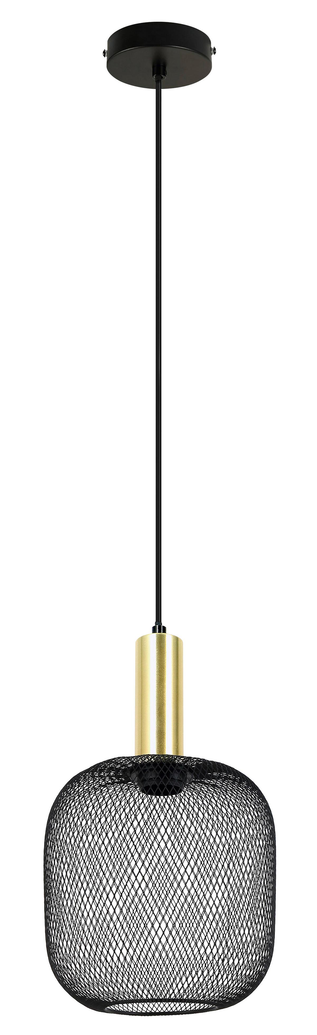 Lampă suspendată Drato - auriu/negru, Modern, metal (20/120cm) - Mömax