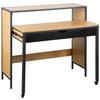 SKRIVBORD LENNY - svart/ekfärgad, Modern, metall/trämaterial (100/40/75.5-93.5cm) - Bessagi Home