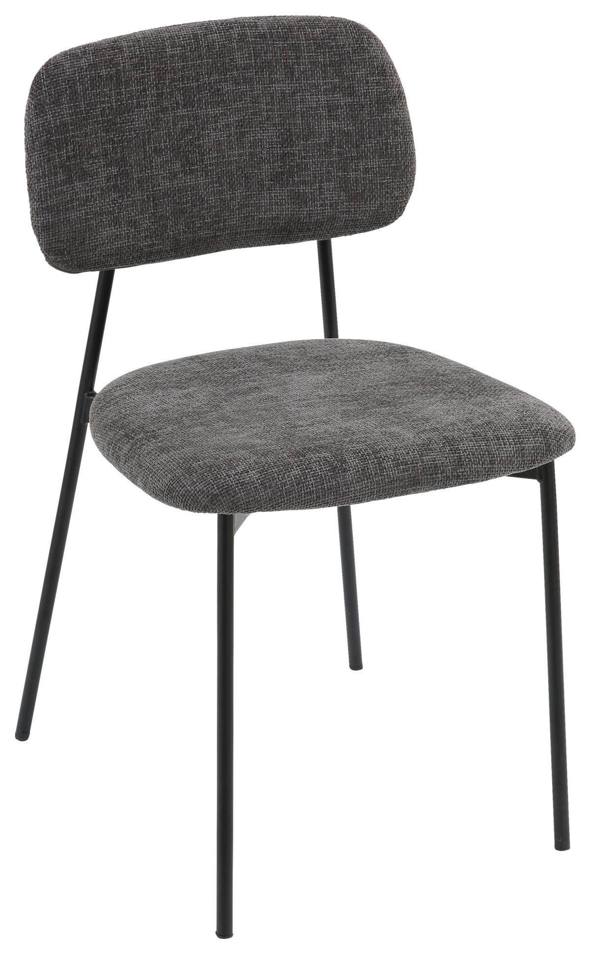 Tischgruppe Tulln Schwarz/Grau, 5-teilig - Grau, MODERN, Holzwerkstoff/Textil - Mömax
