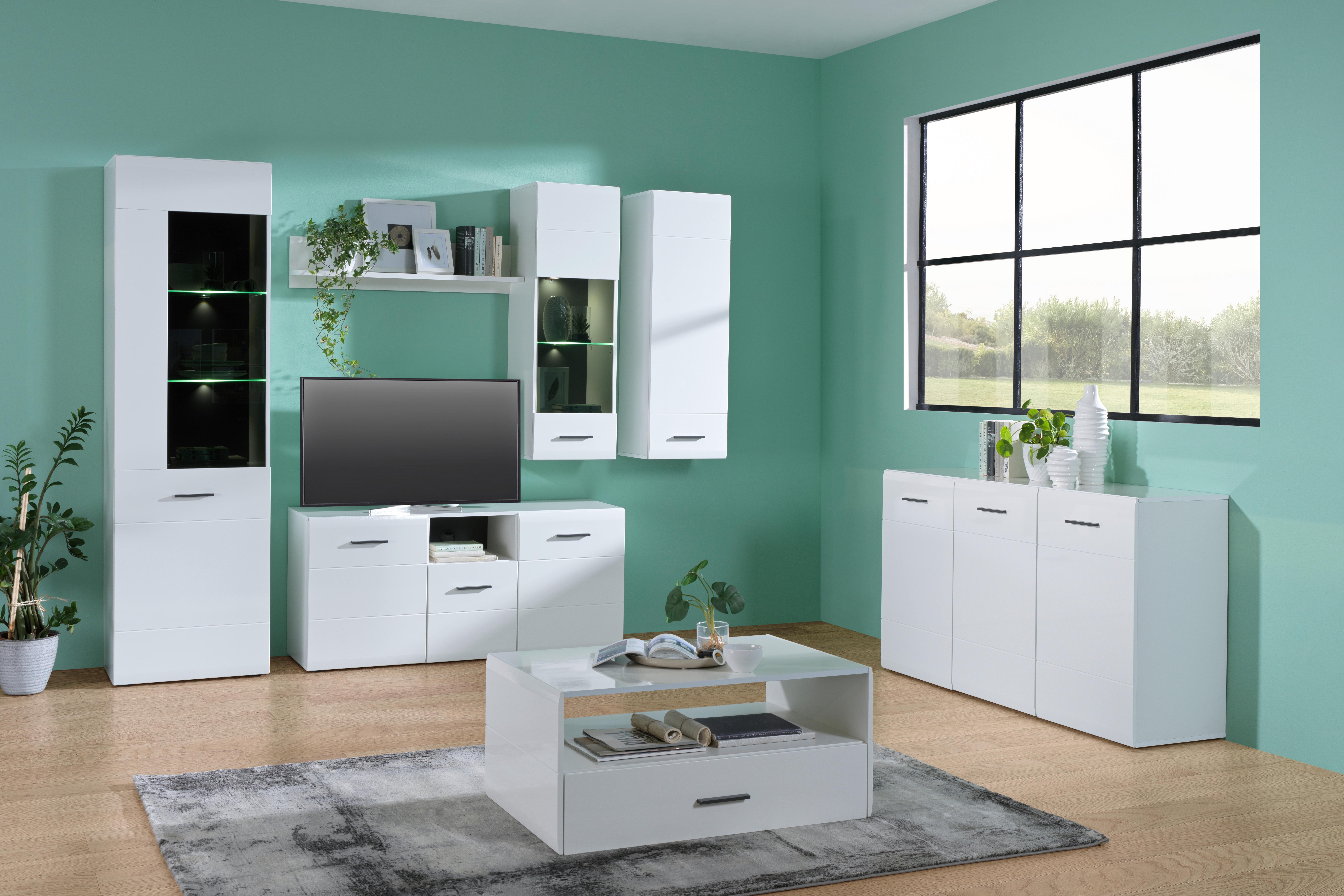 Tv-element Avanti, Antracit, Bela - bela/antracit, Moderno, umetna masa/leseni material (140/64/42cm) - Hom`in