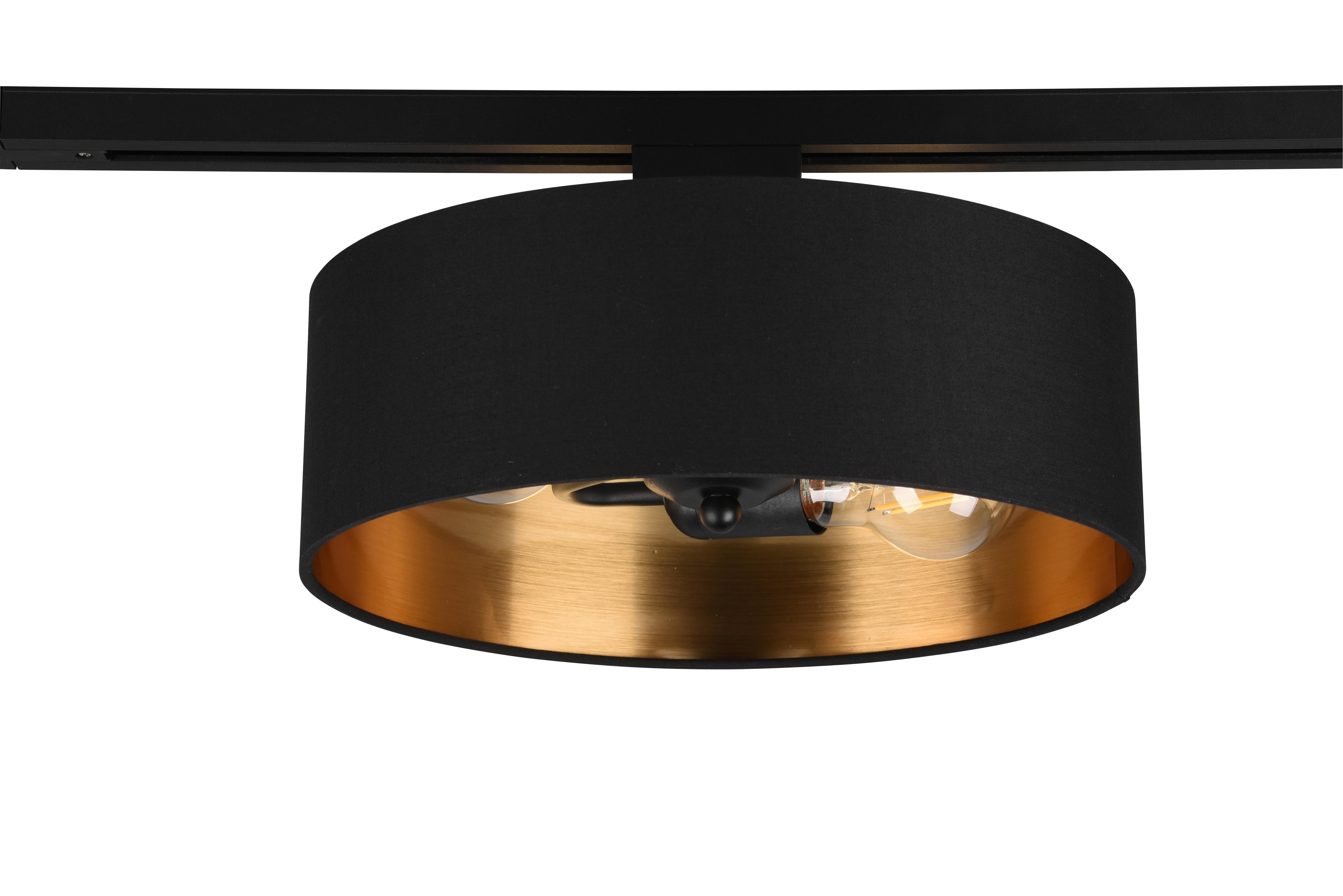 Schienensystem Duoline in Schwarz/Gold max. 25 W - Goldfarben/Schwarz, Basics, Metall (30/16,3cm) - Trio Leuchten
