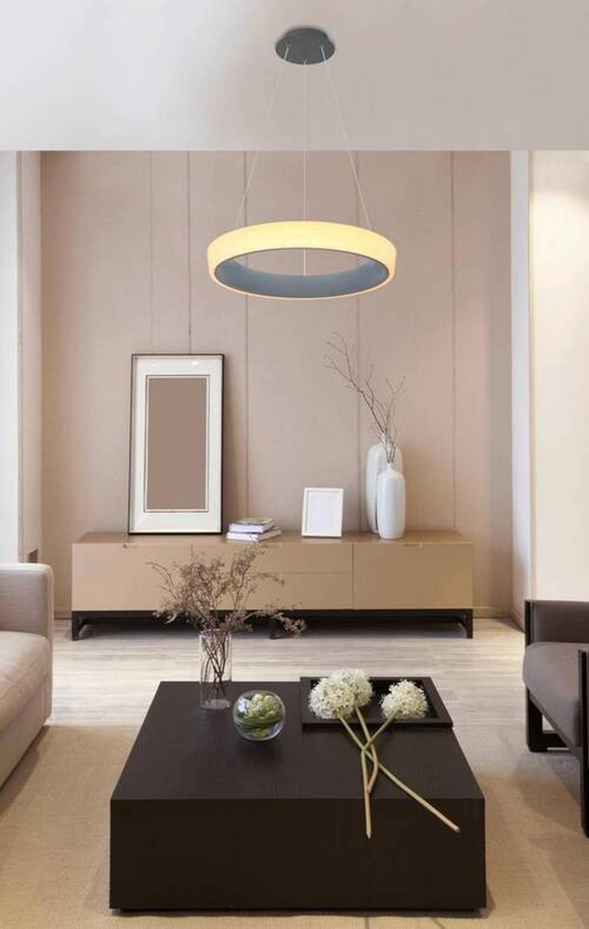 Viseča Led-svetilka Tabano, S Sijalko - opal/antracit, Basics, kovina/umetna masa (50/120cm) - Globo
