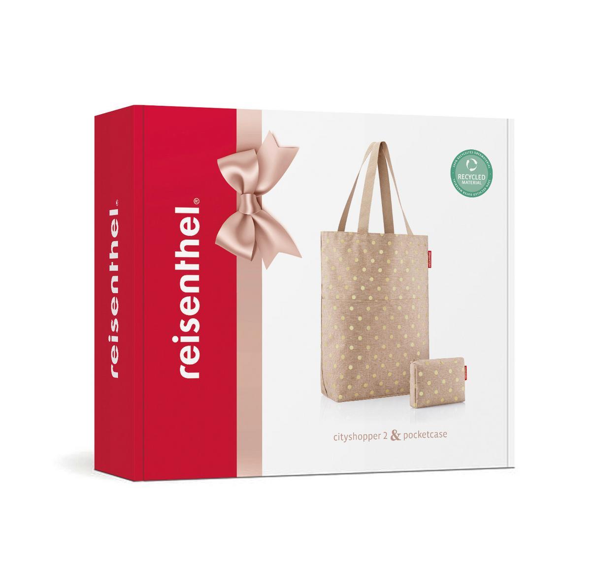 TORBA NA RAMIĘ ZD6050 - beżowy/kolor złoty, Basics, tworzywo sztuczne/tkanina (47/44/17cm) - Reisenthel