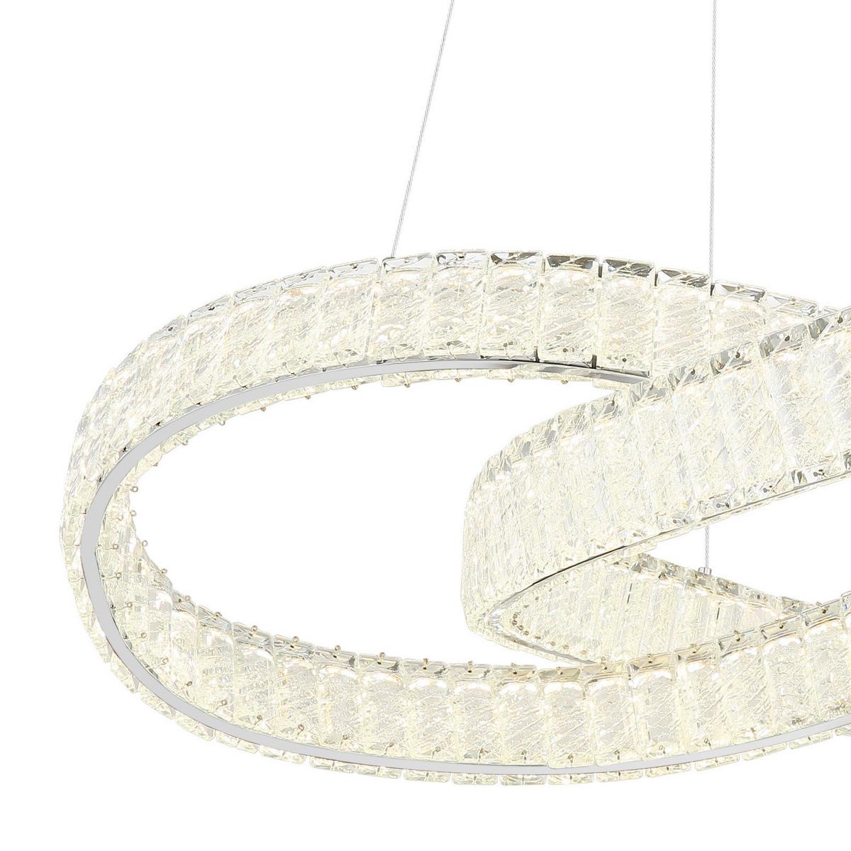 LED-HÄNGELEUCHTE 67162-110CCT - Klar/Chromfarben, Trend, Kunststoff/Metall (120/78cm) - Globo