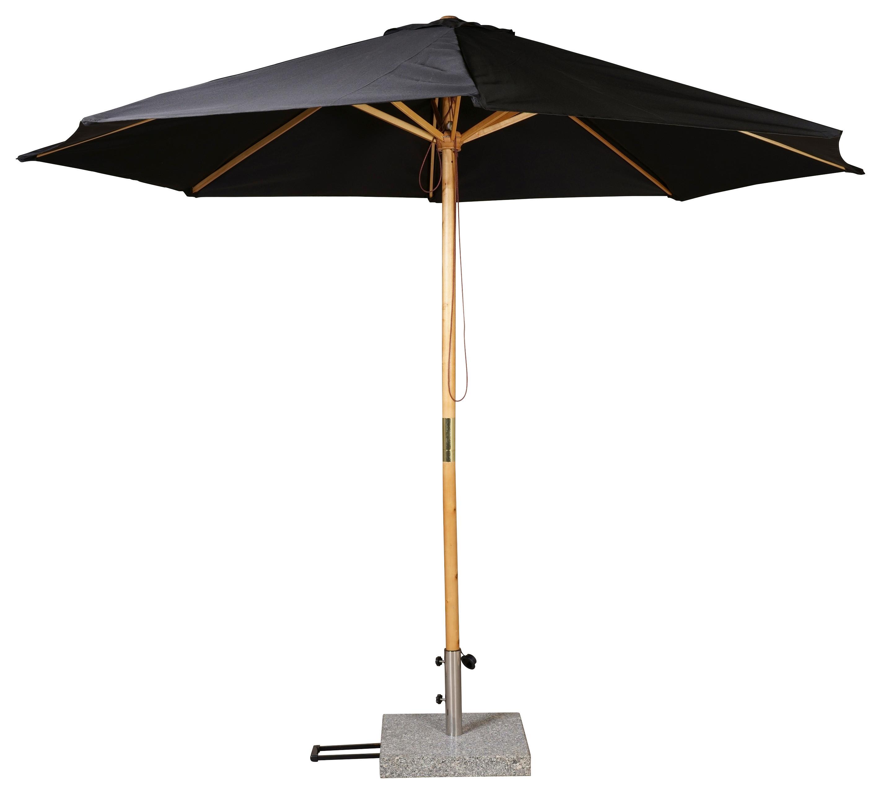 Sonnenschirm Ixos ca. 300x244 cm Schwarz - KONVENTIONELL (300/244cm) - Gardenson