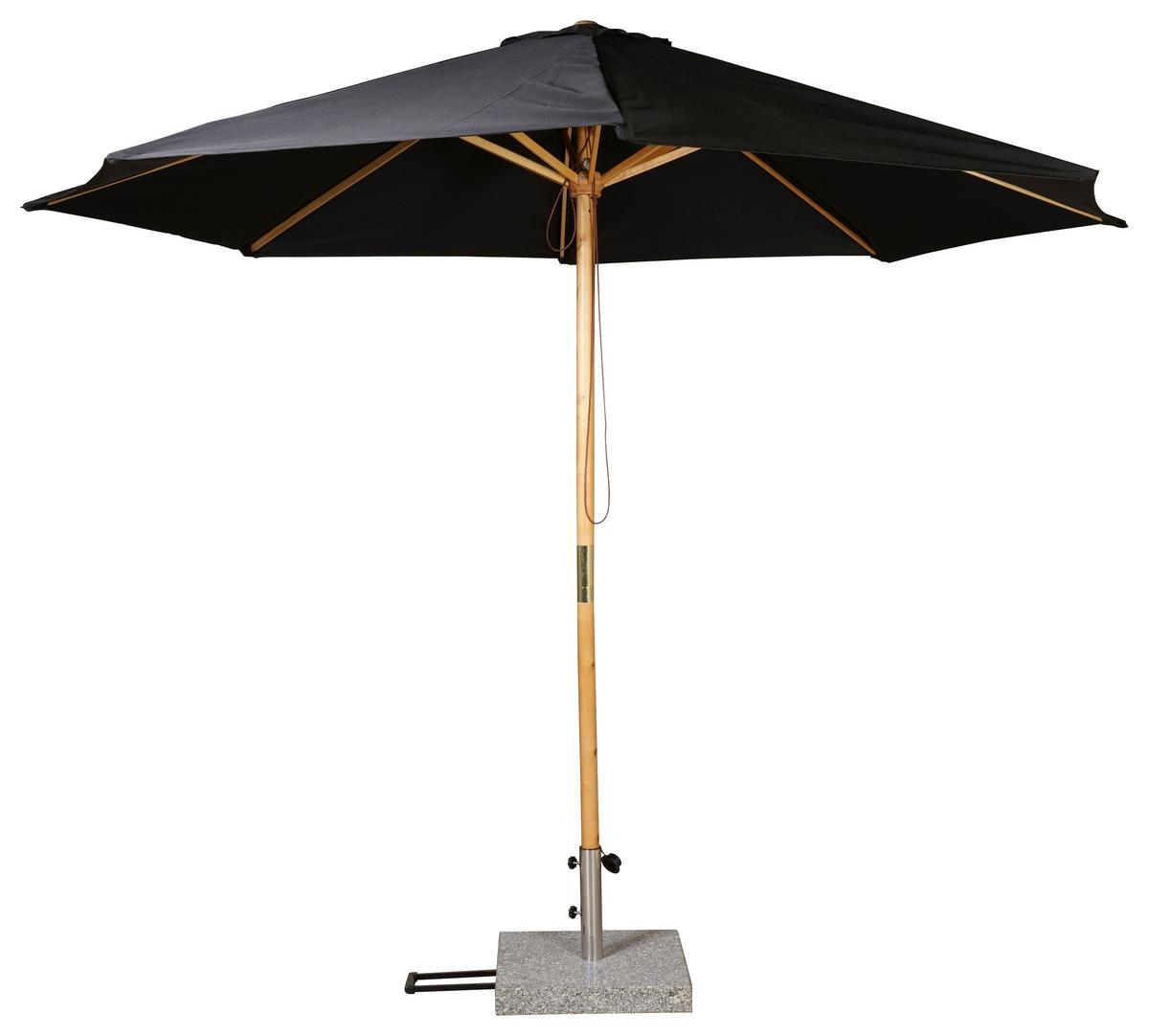 Sonnenschirm Ixos ca. 300x244 cm Schwarz - KONVENTIONELL (300/244cm) - Gardenson