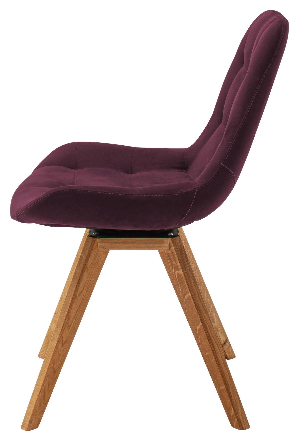 KRZESŁO BELFAST - bordowy, Konventionell, tkanina/drewno (56/84/63cm) - Carryhome