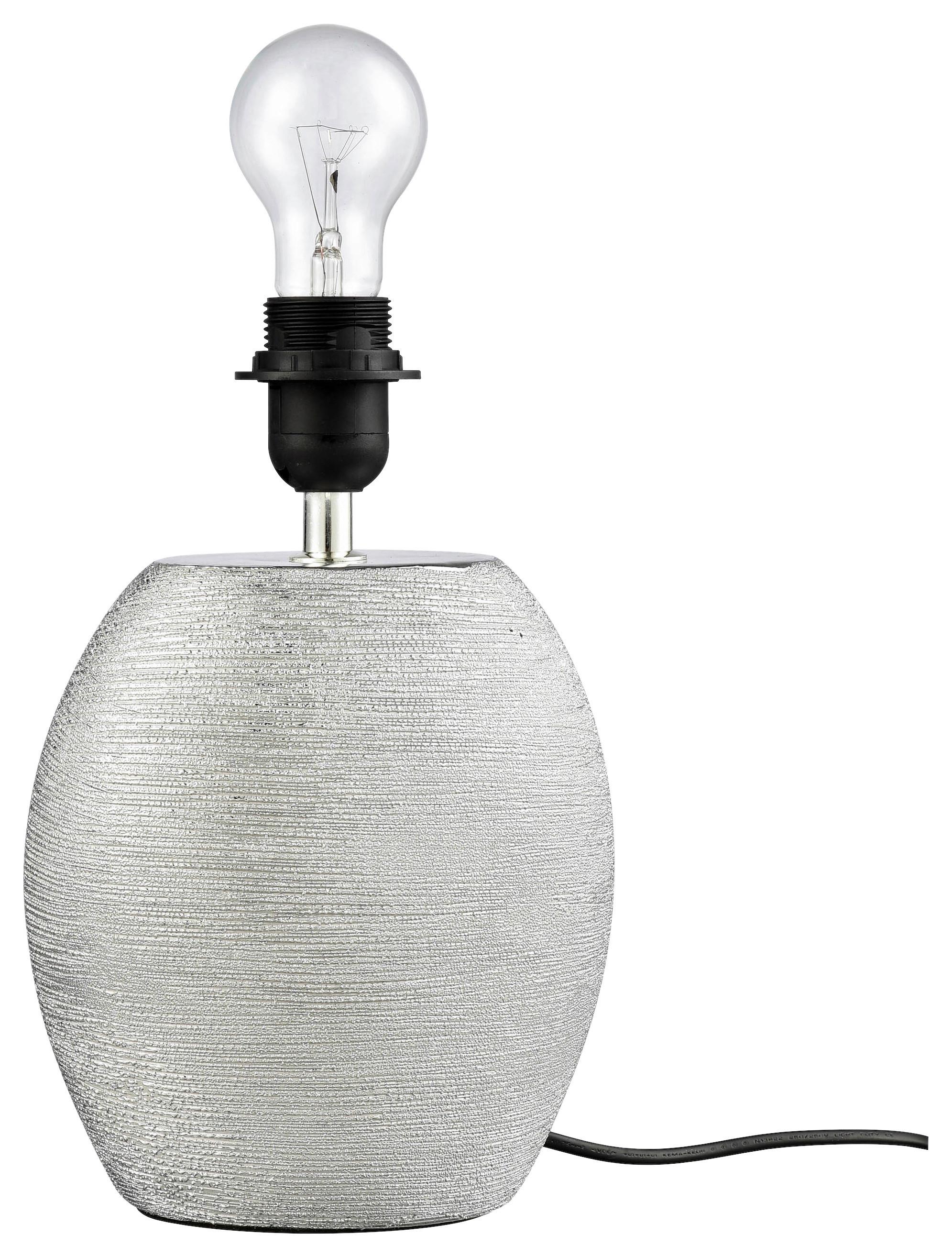 Leuchtenfuss Solns Max. 40 Watt - Chromfarben/Silberfarben, Modern, Keramik (19/28,5cm) - Modern Living