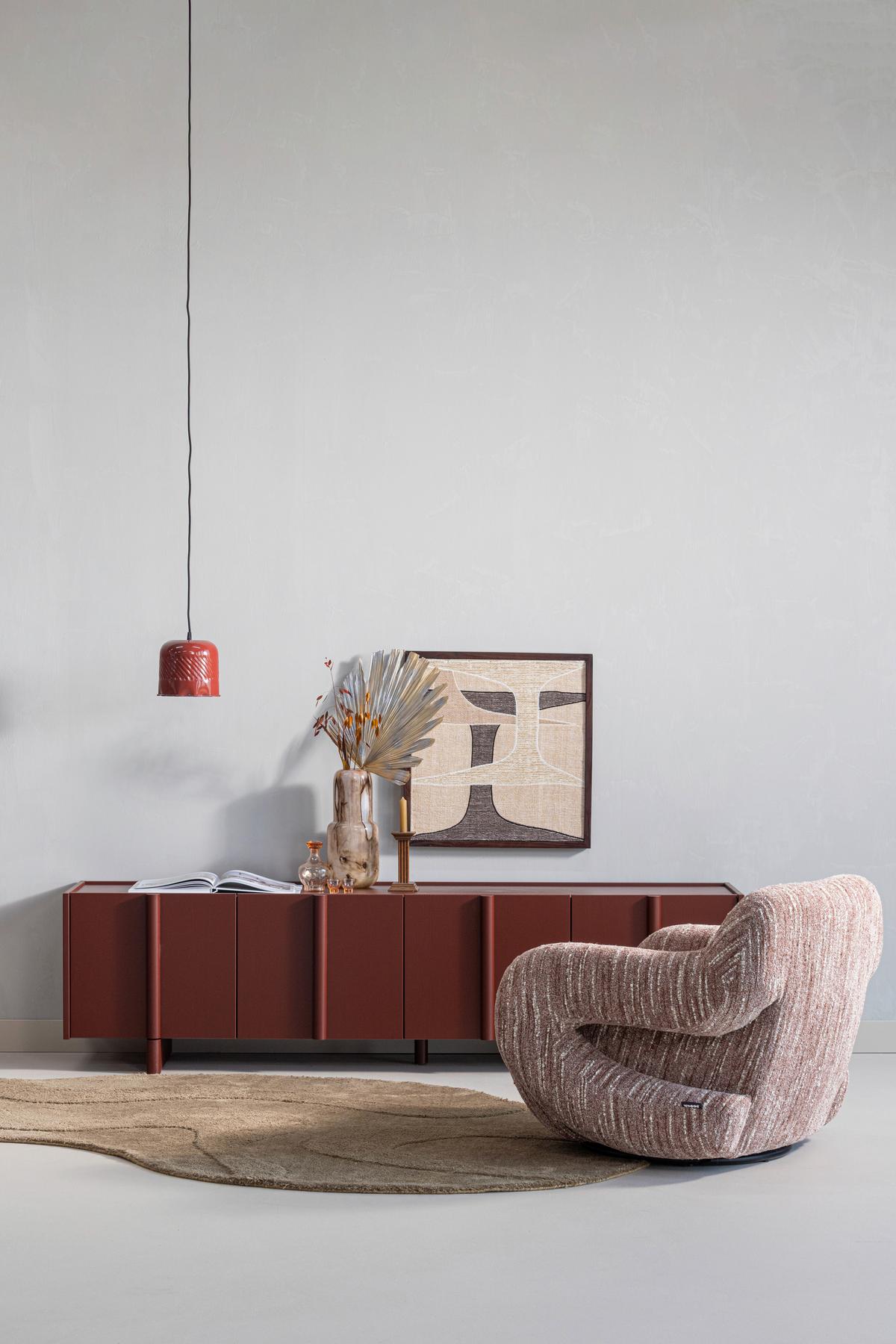 SESSEL Folke Altrosa B: 88cm - Altrosa/Schwarz, Design, Kunststoff/Textil (88/70/88cm) - Livetastic