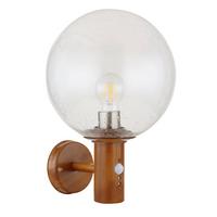 AUSSENWANDLEUCHTE 31860WS - Klar/Braun, Basics, Glas/Metall (25/37cm) - Globo