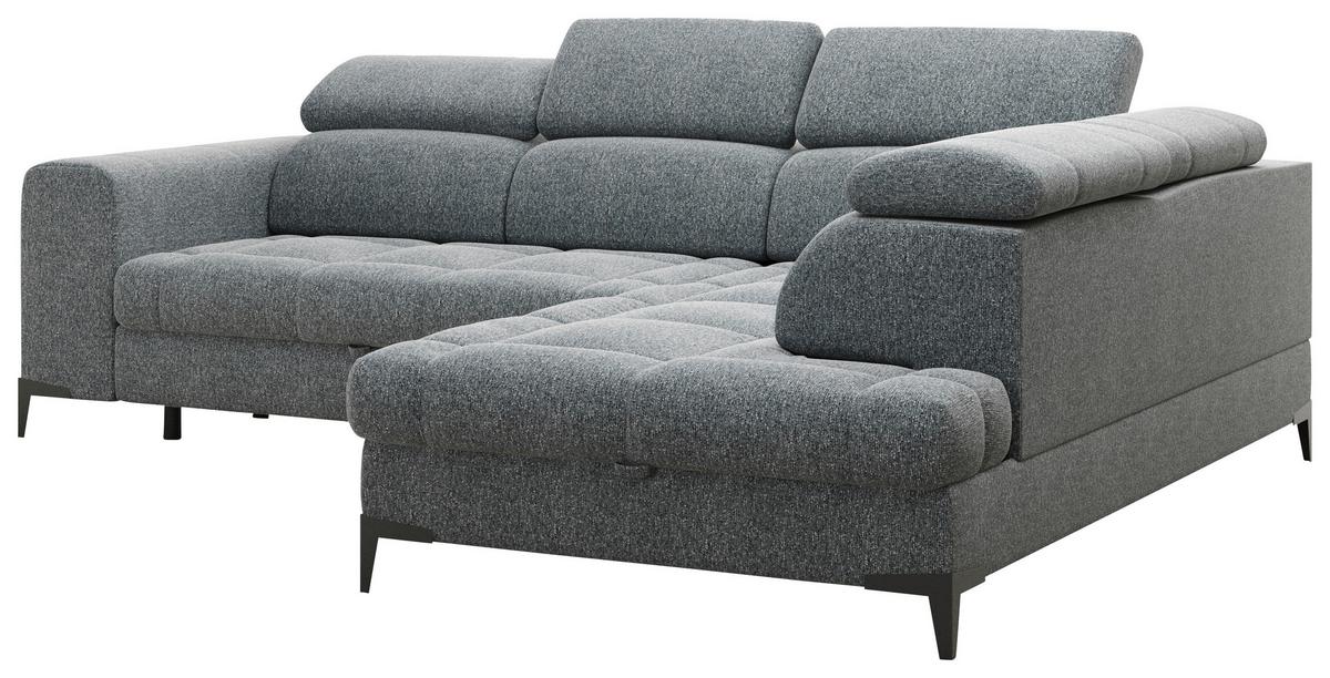 Kutna Garnitura Mason - tamno siva/crna, Moderno (271/99/211cm) - Modern Living