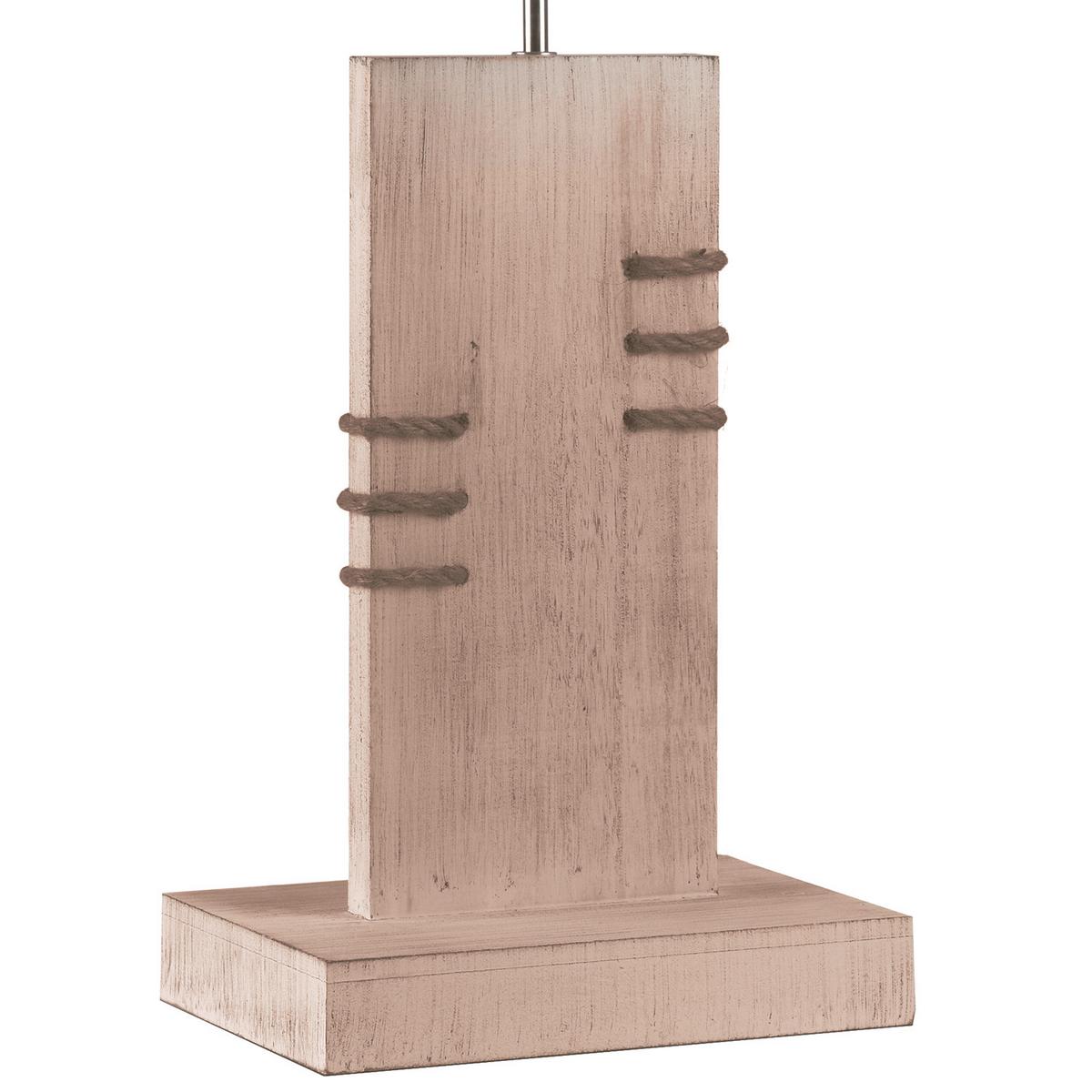 Tischleuchte Gea Beige max. 22 Watt - Beige, Natur, Holz/Textil (20/30/71cm)