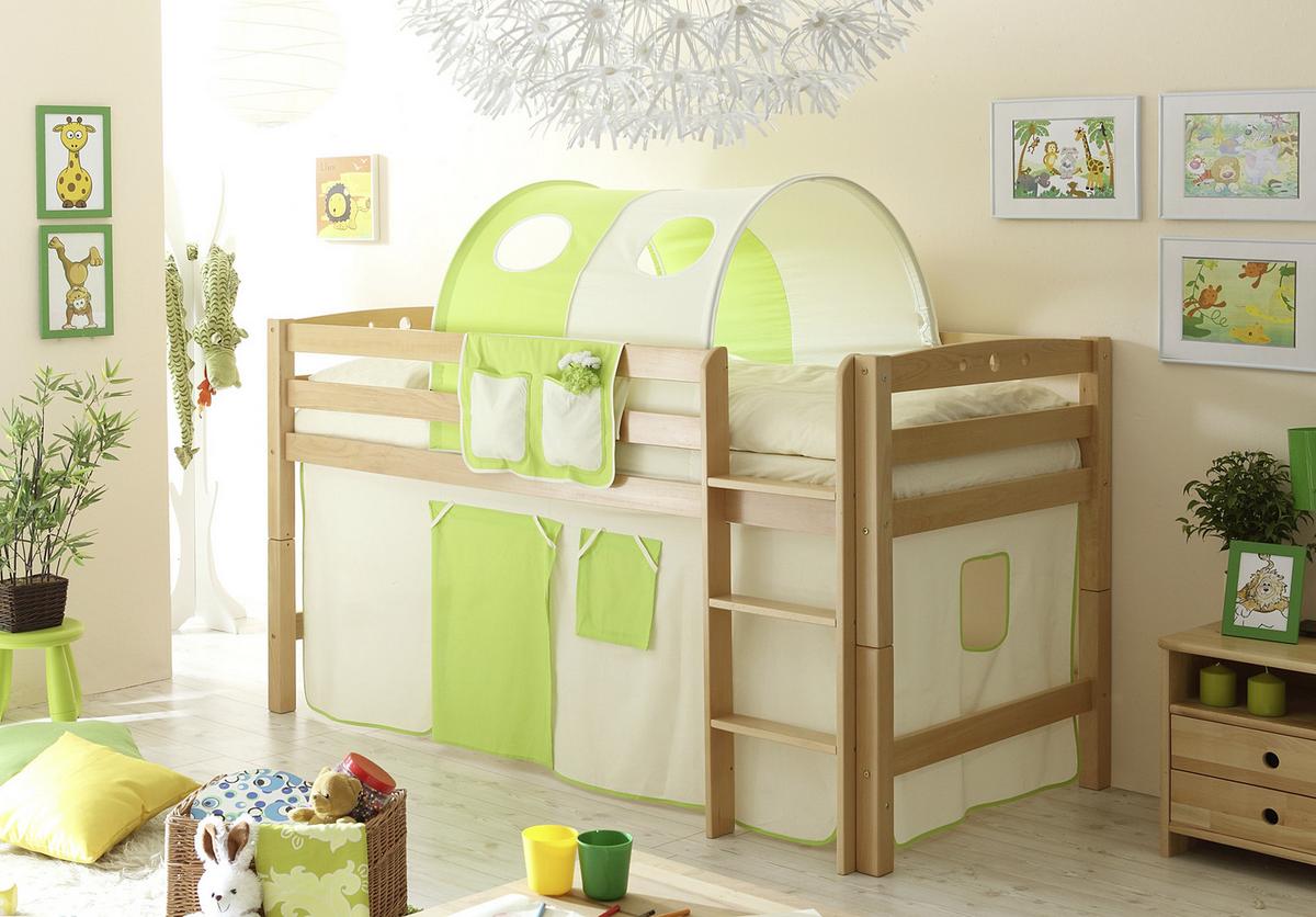 Set S Tunelom Jan - zelena/bež, Konvencionalno, kovina/tekstil (100/73/87cm) - MID.YOU