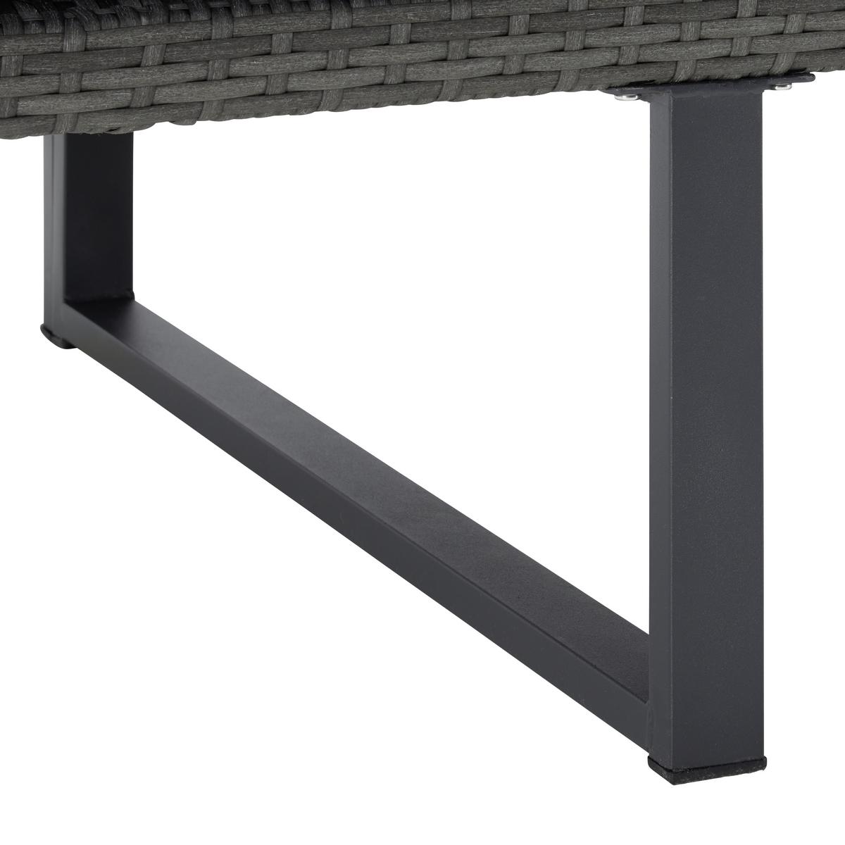 Gartenliege Antonella Blau Kunststoff/Metall/Textil - Dunkelblau, MODERN, Kunststoff/Textil (219/81/70cm) - Bessagi Garden