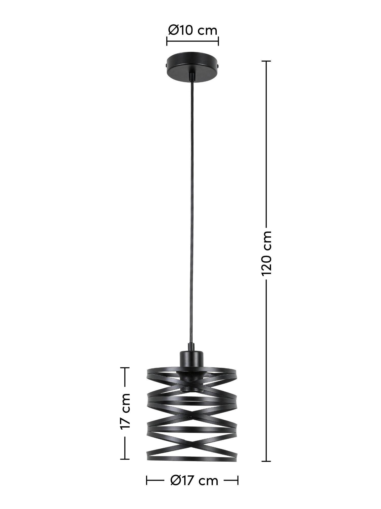 HÄNGLAMPA ESILA - svart, Modern, metall/plast (17/120cm) - Mömax