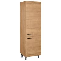 Geschirrschrank Structura Eiche - Eichefarben/Schwarz, MODERN, Holzwerkstoff/Metall (60/216,6/58cm) - Nobilia