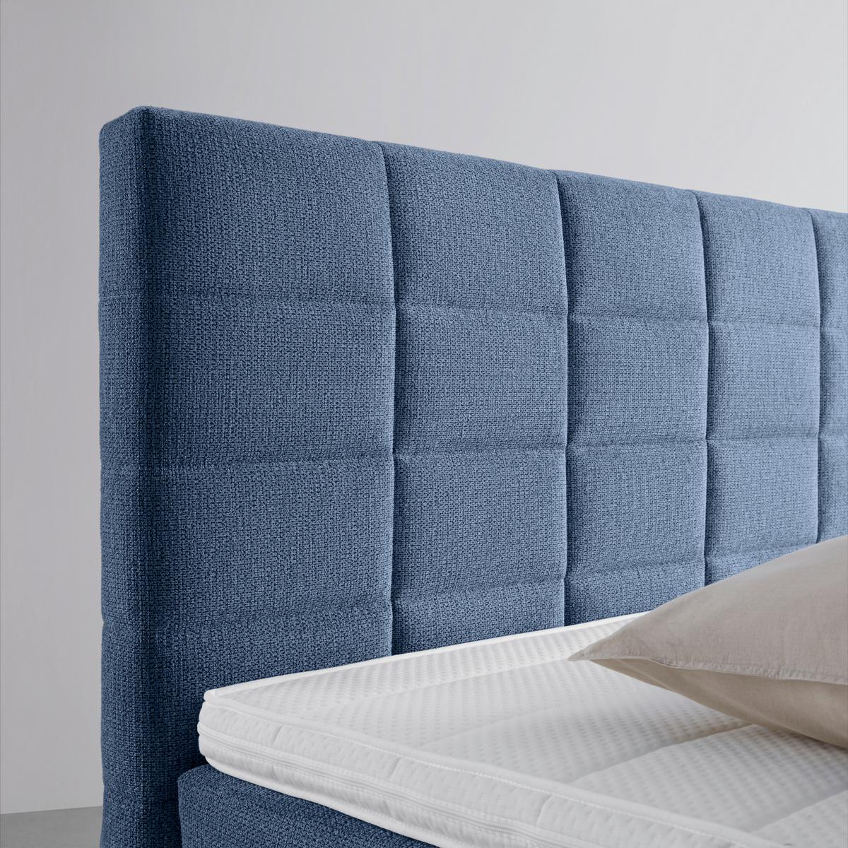 Boxspringbett Damon Blau ca. 180x200cm - Blau/Schwarz, KONVENTIONELL, Kunststoff/Textil (180/200cm) - Mömax