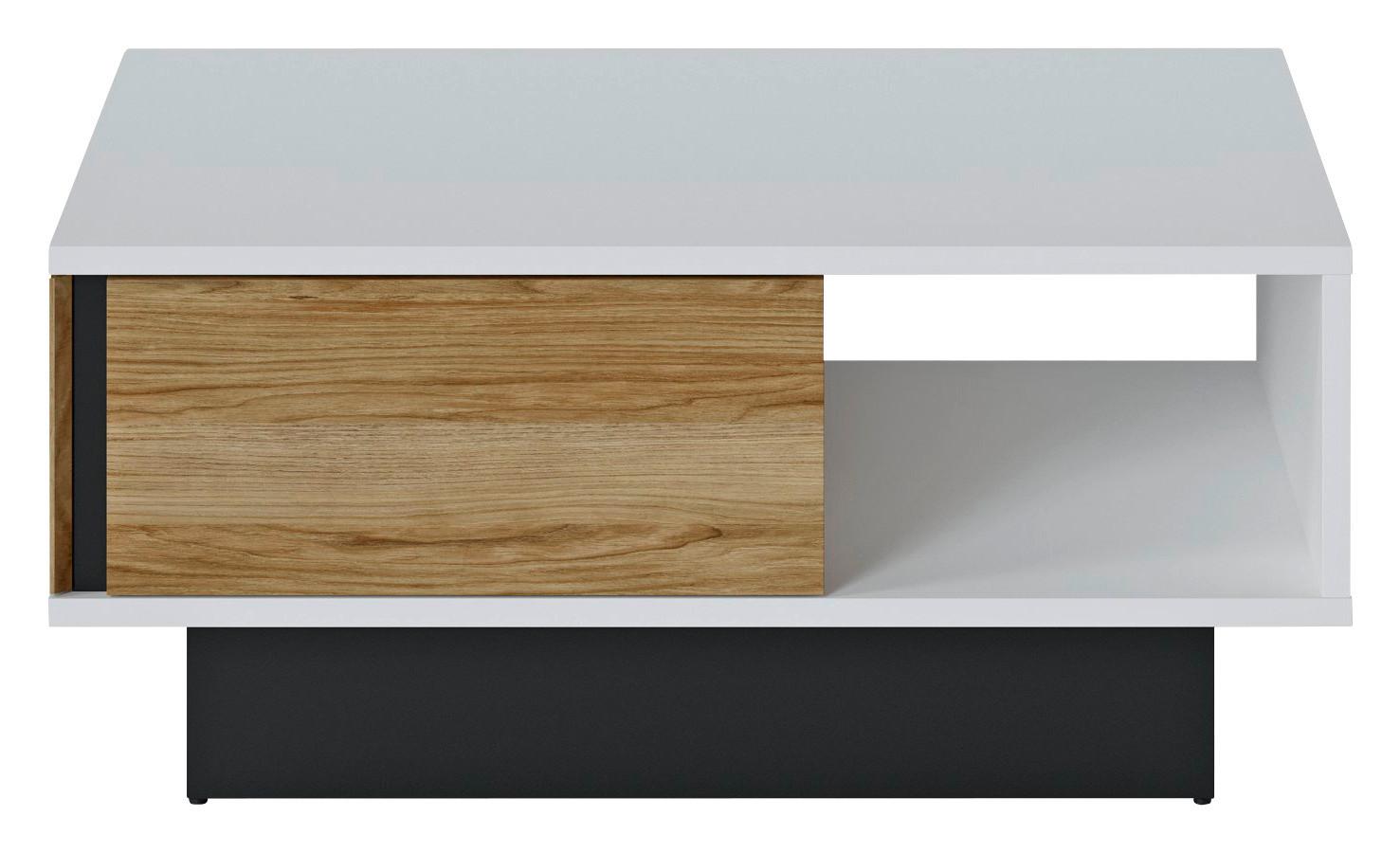 Stolić Novena - bijela/boje hrasta, Trend, drvni materijal (100/44,7/64cm) - Modern Living