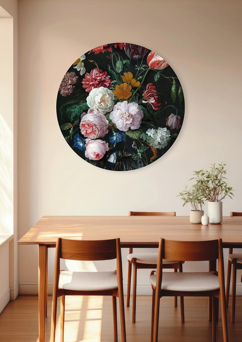 METALLBILD STILLEBEN MIT BLUMEN IN VASE - Basics, Metall (80/0,3cm)