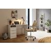 BUREAU STUDENT -BASED- - Wit/Chroomkleuren, Konventionell, Houtcomposiet/Metaal (120/76/55cm) - Based