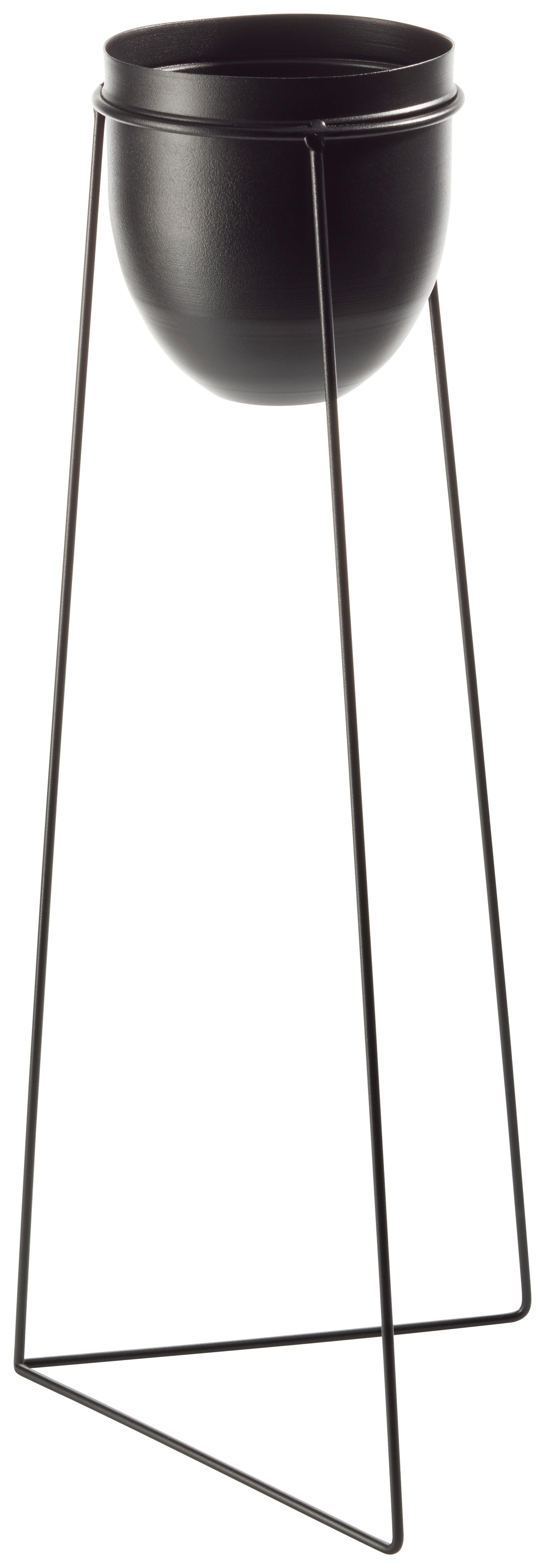 Kaspó Urbanus - fekete, Basics, fém (24/60cm) - Modern Living