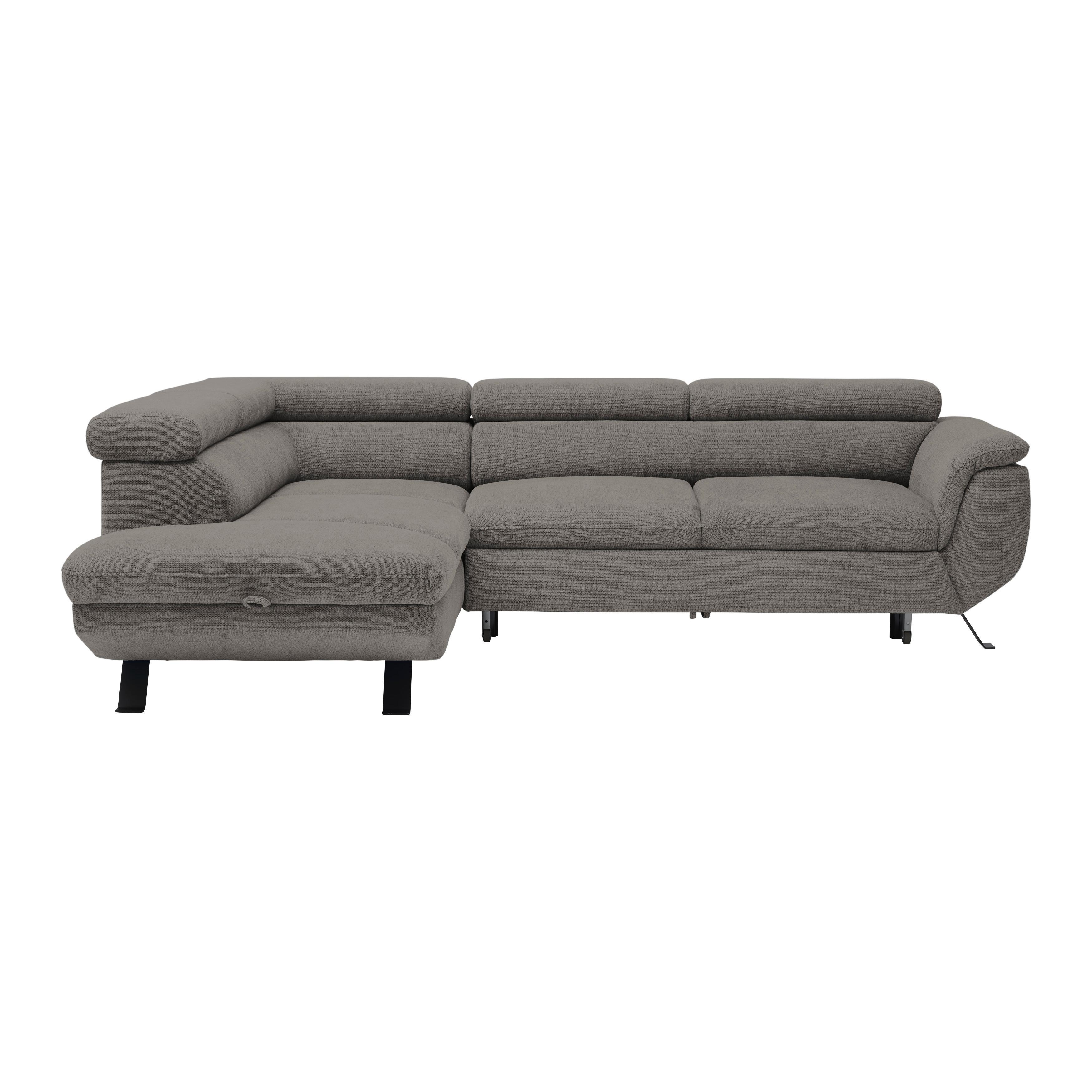 Kutna Garnitura Raven - crna/antracit, Moderno, tekstil/metal (198/257cm) - Modern Living