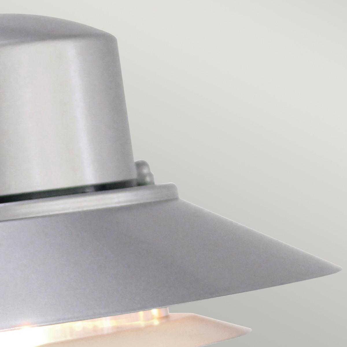 Kültéri Falilámpa Copenhagen - ezüstszínű, Konventionell, üveg/fém (23,6/22/26cm) - Elstead Lighting
