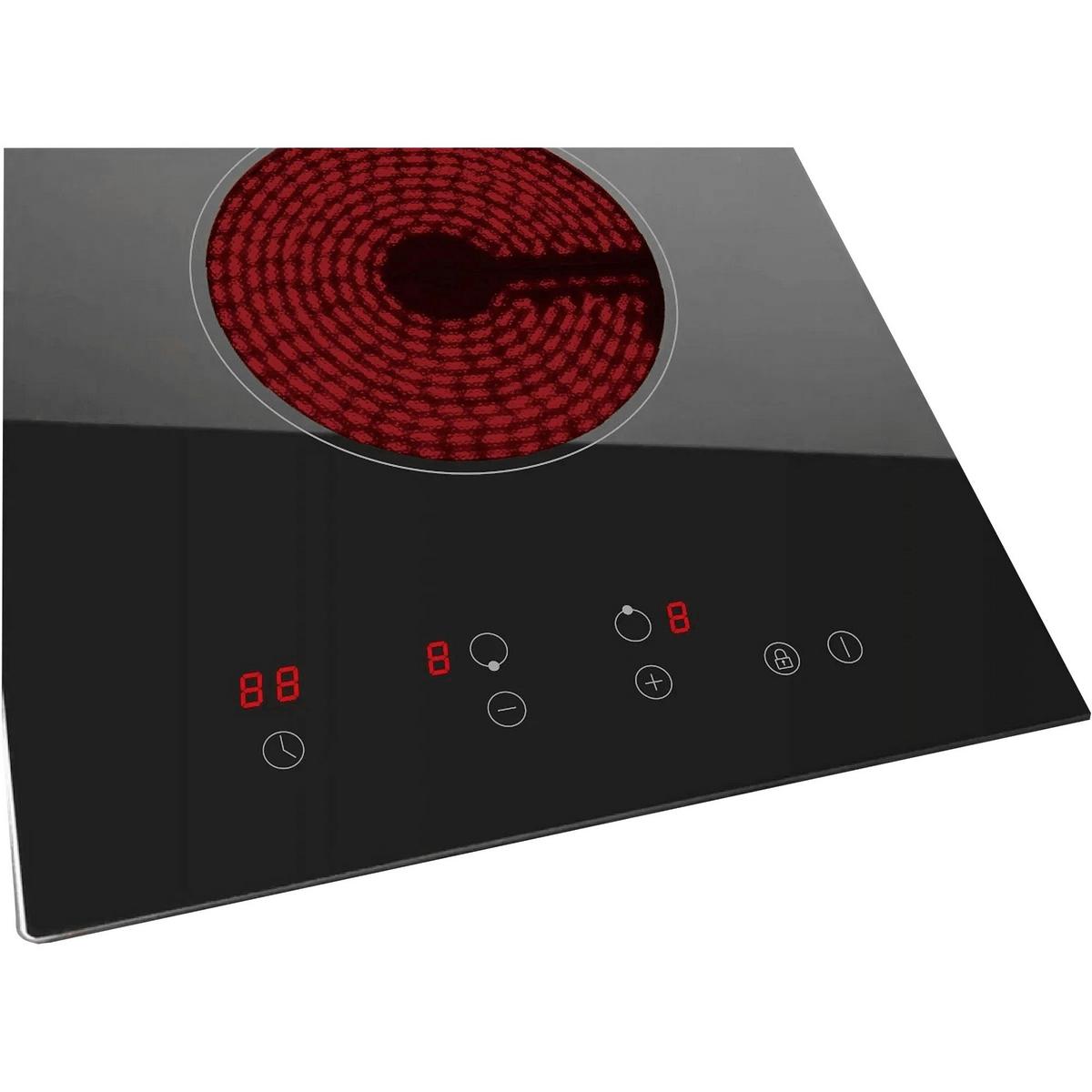 Glaskeramikkochfeld EB-GK-2TCG Schwarz - MODERN, Glas (29/5,1/52cm) - PKM