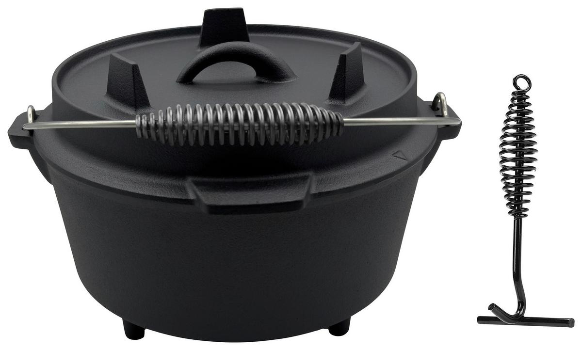 Dutch-Oven-Set Bernd Schwarz ca. 8 l - Schwarz, Konventionell, Metall (25/20cm) - Mömax