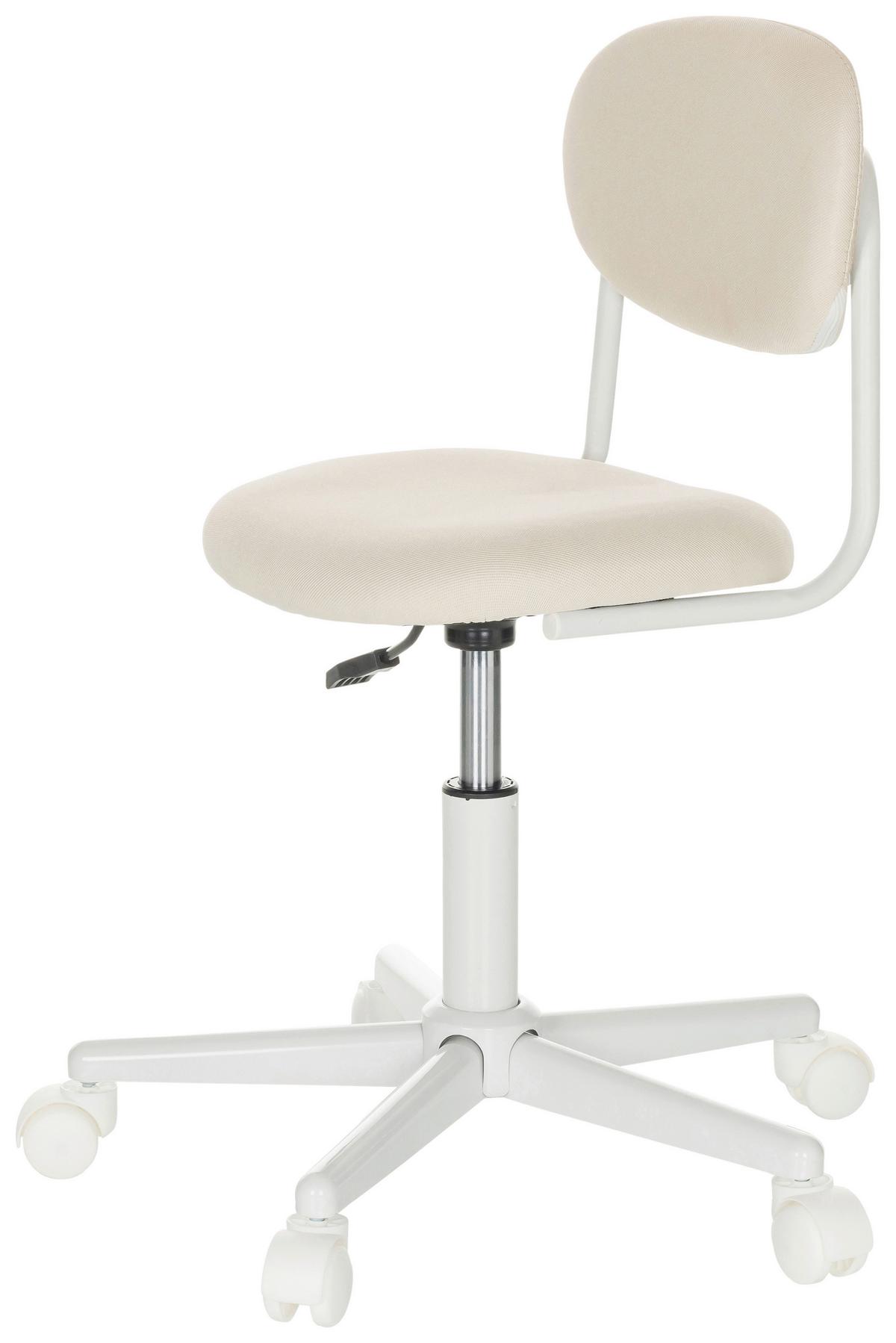 Otroški Vrtljivi Stol Kiddy Base I, Bež - bela/bež, Basics, umetna masa/tekstil (60/72-83/60cm) - MID.YOU