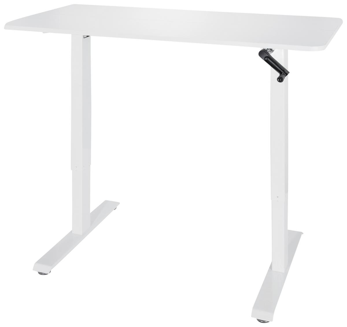Dvižna Miza Stand Cr, Bela - bela, Moderno, kovina/leseni material (120/74/60cm) - MID.YOU