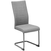 KRZESŁO NA PŁOZIE LEADER - jasnoszary/szary, Modern, metal/tkanina (43/100/59cm) - Livetastic